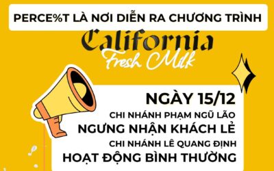 Chương Trình California Fresh Milk Ngày 15/12